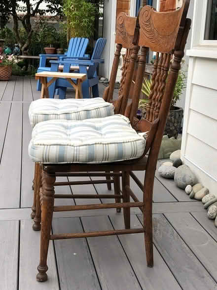 Photo of free 2 antique wooden chairs (Bainbridge Island) #3