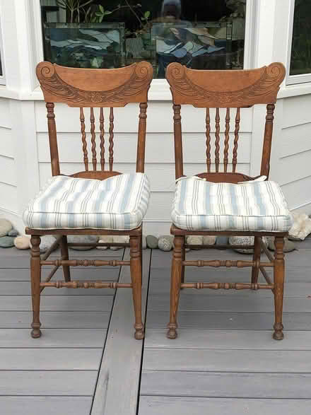 Photo of free 2 antique wooden chairs (Bainbridge Island) #1