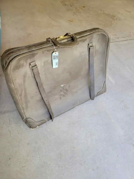 Photo of free Vintage leather suitcase (Harmony and Shields) #1