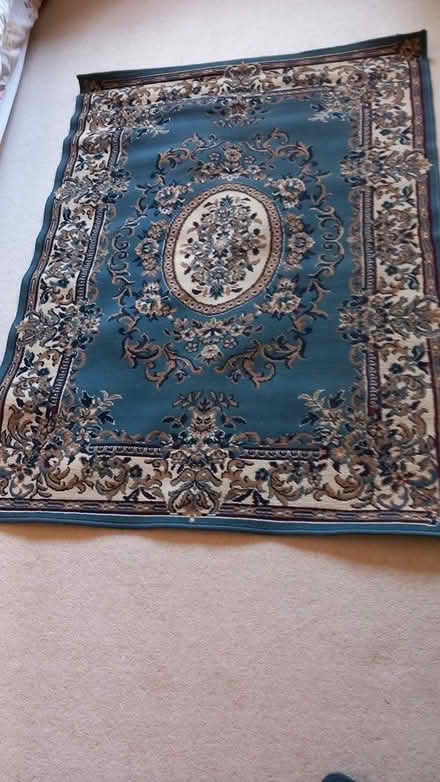 Photo of free Blue patterned rug (Walkern SG2) #1