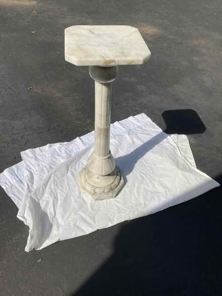 Photo of free Alabaster pedestal (Brooklawn) #1