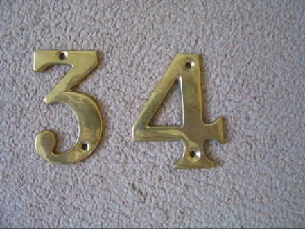 Photo of free Brass house number(s), 3 and 4 (Upton Saint Leonards GL4) #2