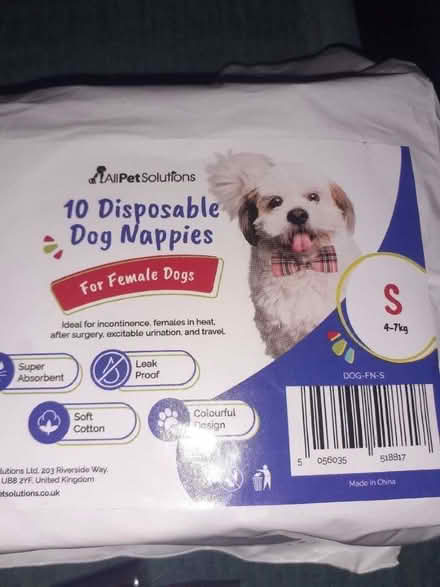 Photo of free Dog nappies (Brandwood End B14) #1
