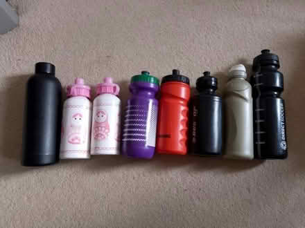 Photo of free 8 plastic/metal sports bottles (West Haddon NN6) #1