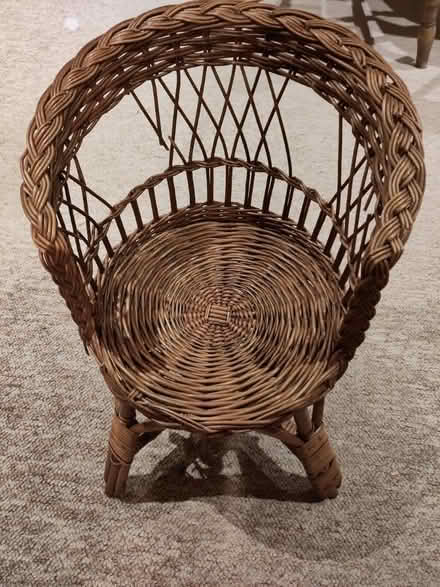Photo of free Little wicker chair needs fixing (Radley) #4