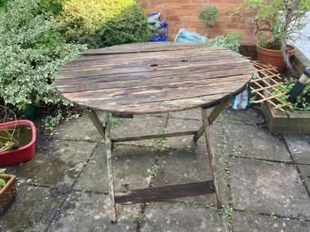 Photo of free Wooden garden table (Lower Weston) #1