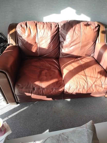 Photo of free 2 seater sofa, chair and footstool (TA1) #2