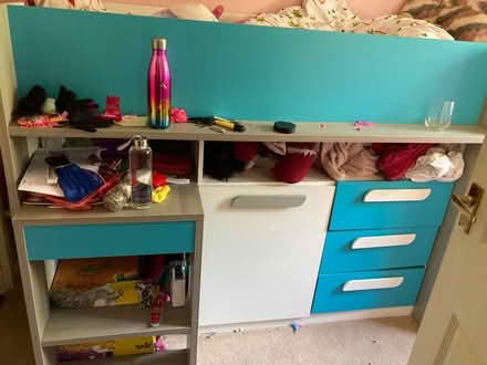 Photo of free Mid Sleeper bed with storage, desk (IP30) #3