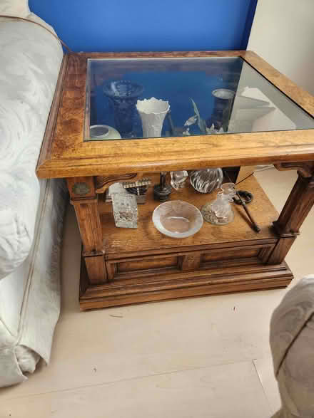 Photo of free (2) wooden end tables w drawer (Riverdale, Bronx) #1