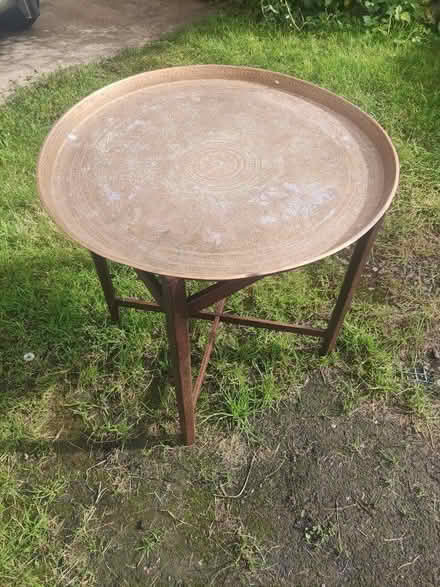 Photo of free Brass tray with stand (coffee table?) (Southmead BS7) #1