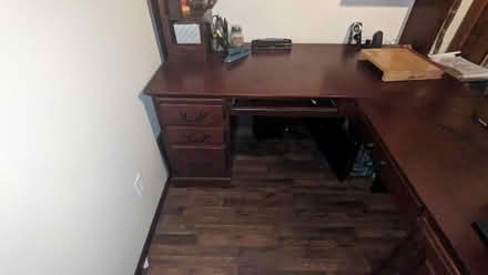 Photo of free Solid wood cherry office desk (Broomfield) #3