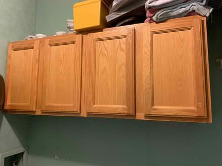 Photo of free Two oak wall cabinets (South Evanston) #1