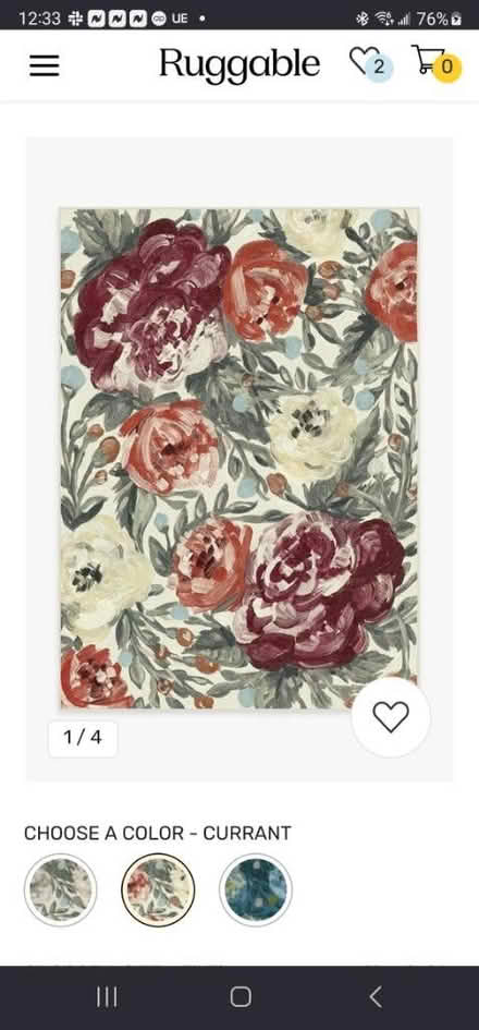 Photo of free Ruggable Floral Rug 8x 10 (Valley cottage) #1