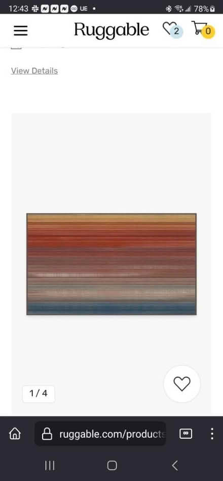 Photo of free Ruggable striped rug (Valley cottage) #1