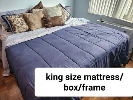 Photo of free King sized mattress/boxspring/frame (Riverdale, Bronx) #1