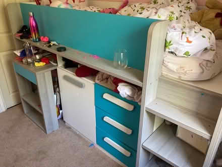 Photo of free Mid Sleeper bed with storage, desk (IP30) #1