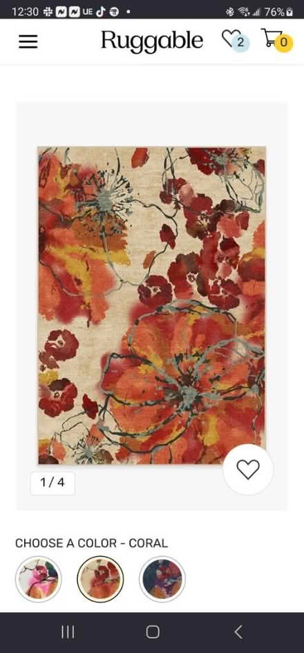 Photo of free Ruggable Floral Rug (Valley cottage) #1