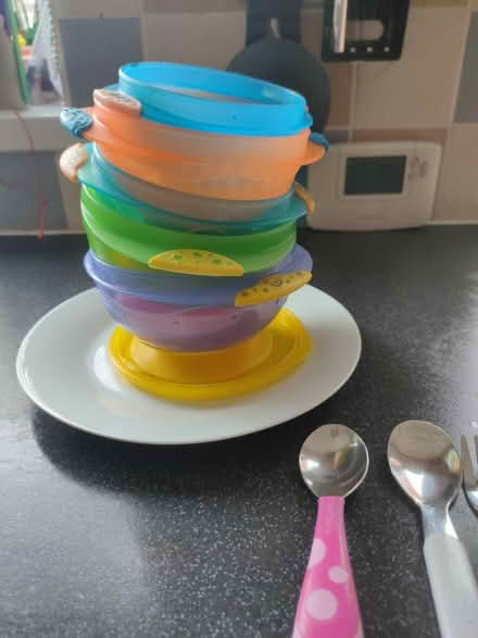 Photo of free Children bowls Nuby cutlery sets (DY11 marlpool) #2