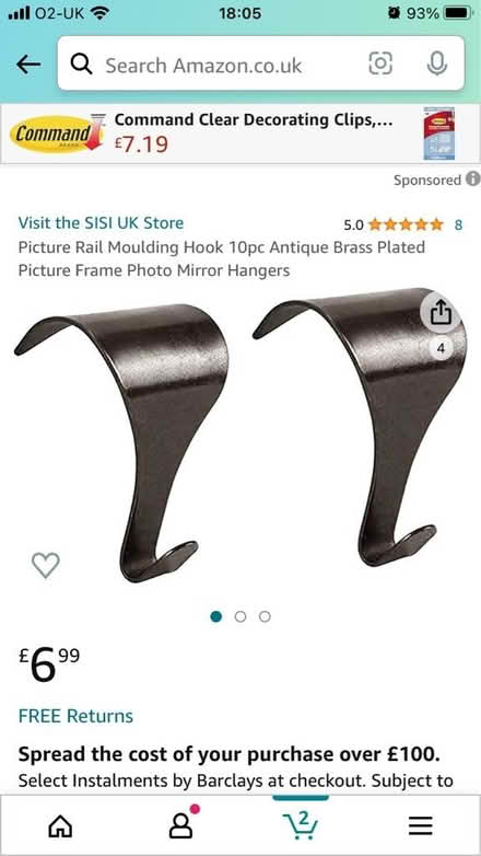 Photo of Picture rail hooks (E18) #1