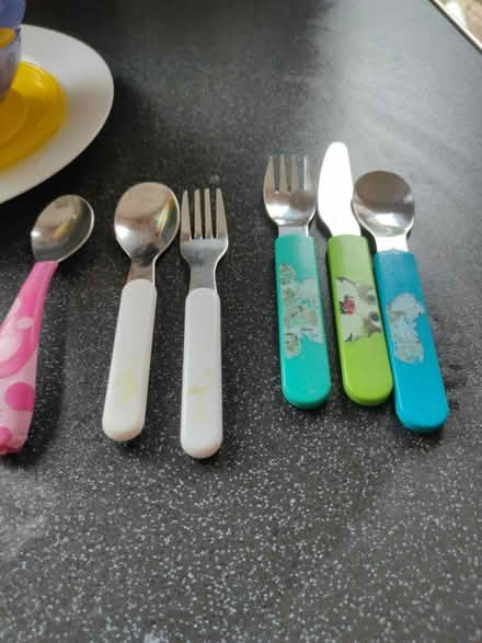 Photo of free Children bowls Nuby cutlery sets (DY11 marlpool) #3