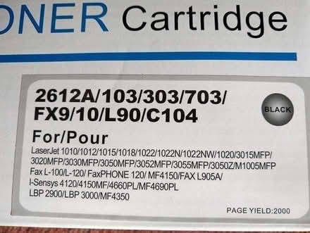 Photo of free SW2 Laserjet Toner Cartridge (Tulse Hill SW2) #2