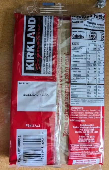 Photo of free Microwavable Popcorn (Comiston EH10) #1