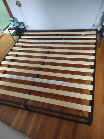 Photo of free King size metal bedframe (Brightwood Park) #1