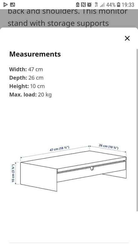 Photo of free Ikea monitor stand with drawer (HA8) #1