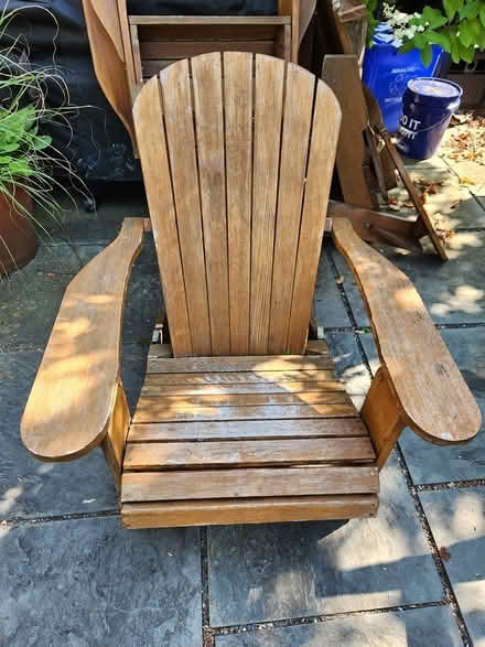 Photo of free Wood, folding Adirondack chairs (3) (Nyack, NY) #1