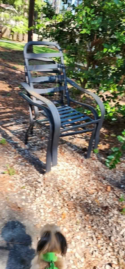 Photo of free 2 black metal deck chairs (Killearn Lakes Bradfordville) #2