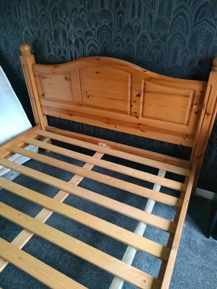 Photo of free King-size pine bed (TA1) #2