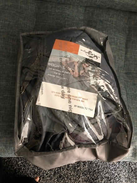 Photo of free Grey weighted blanket (Downtown Bellevue) #2