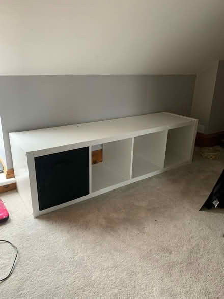 Photo of free White Tall Wood Shelves/Bookcase (Croxley Green WD3) #1