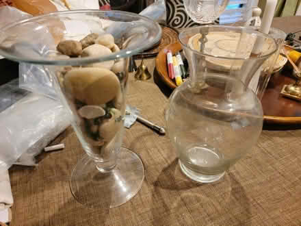Photo of free 2 glass vases (Cary, 27518) #1