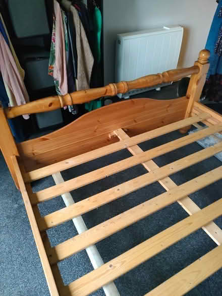 Photo of free King-size pine bed (TA1) #1