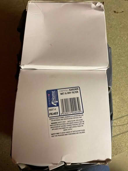 Photo of free Karcher wet & dry filters 2 boxes (RG2) #1