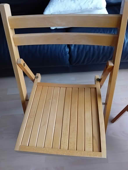 Photo of free 3 wooden folding chairs (Hatfield Peverel CM3) #2
