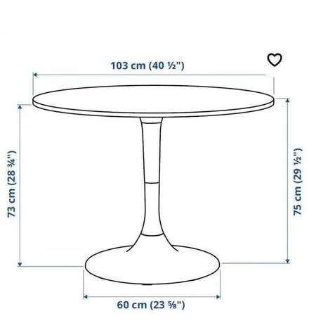 Photo of free IKEA white round table (Coventry CV4 area) #3