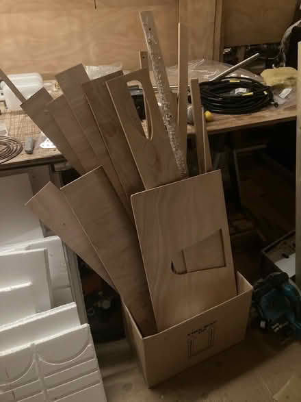 Photo of free 4 boxes of wood offcuts (Hackney Wick) #1