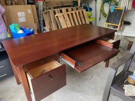 Photo of free Crate and Barrel Desk (Sligo Creek Pkwy Silver Spring) #1
