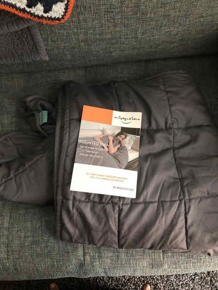 Photo of free Grey weighted blanket (Downtown Bellevue) #1