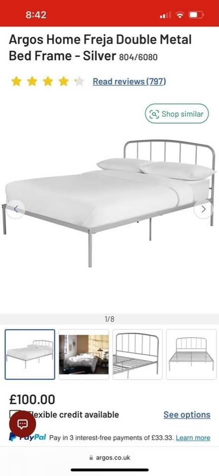Photo of free Metal Double Bed Frame (Spondon) #3