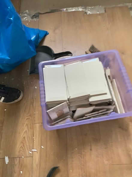 Photo of free Large box full of cream tiles (Idle Bradford) #2
