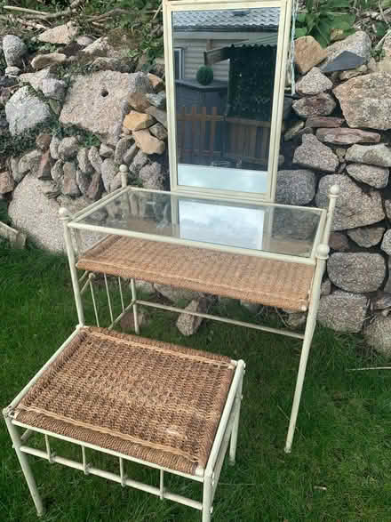 Photo of free Wicker dressing table with stool (Redruth) #1