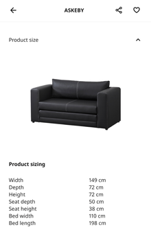 Photo of free ASKEBY Ikea sleeper couch (Dublin 14) #2