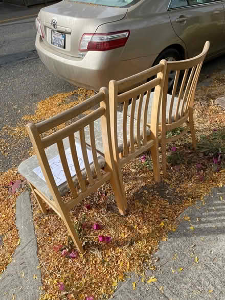 Photo of free 3 kitchen chairs (North Berkeley) #2