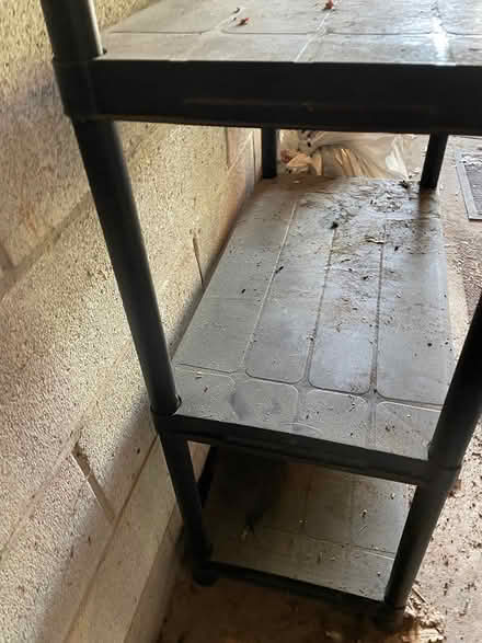 Photo of free Black shelving unit (Neyagawa river glen, oakville.) #2