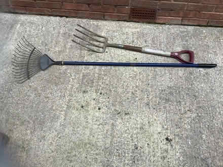 Photo of free Garden rake and fork (Holmewood) #1