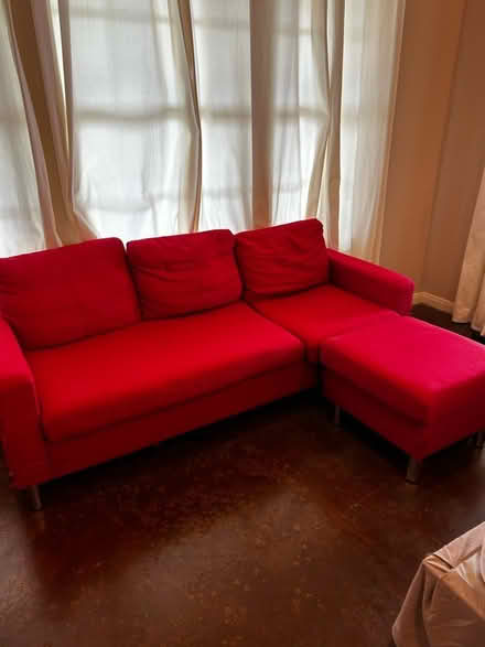 Photo of free Small red couch (Alvarado, TX) #2