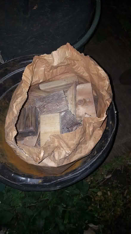 Photo of free A sack full of wood off-cuts (Frimley GU16) #1